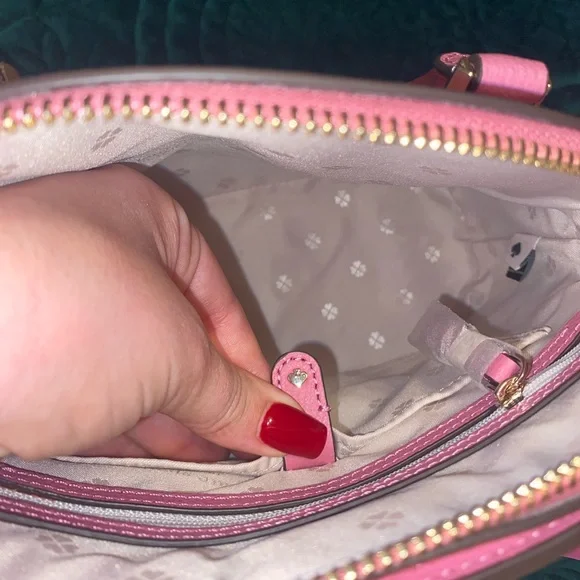 Kate Spade Sylvia Medium Dome Satchel Crossbody Bag-Blustery Pink - Picture 9 of 11